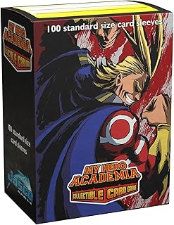 Dragon Shield Sleeves: Dragon Shield Matte Art: My Hero Academia All Might Flex (100) CT – MGT Card Sleeves are Smooth & Tough – Compatible with Pokemon, Yugioh, & Magic The Gathering Card Sleeves