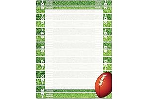 25-Pack of Paper Football Field Letterhead