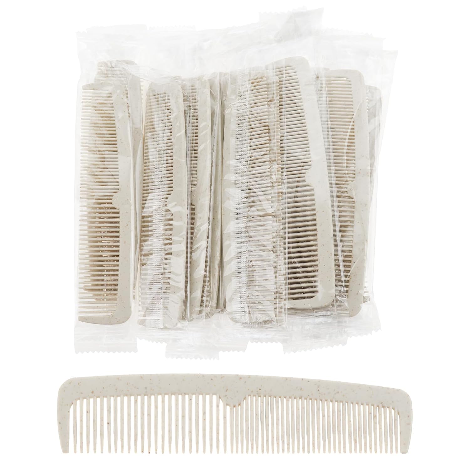 Hair Combs Bulk, 500 Pack Disposable Combs Individually Wrapped, Double Tooth for Beard and Hair, Suitable for Travel, Hotel, Event Gifting and Care Bag