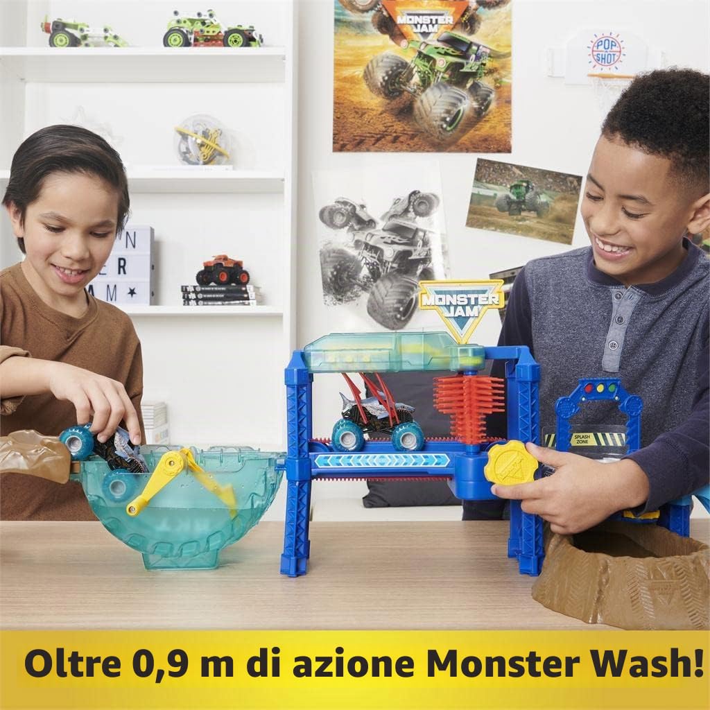 Monster Jam MNJ VHP 1t64 Power Wash Playset GML