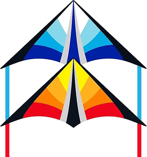 Lanrui Cometas Delta grandes para niños y adultos, cometa fácil de volar, cometa para principiantes para niños de 4 a 8 años, la mejor cometa de