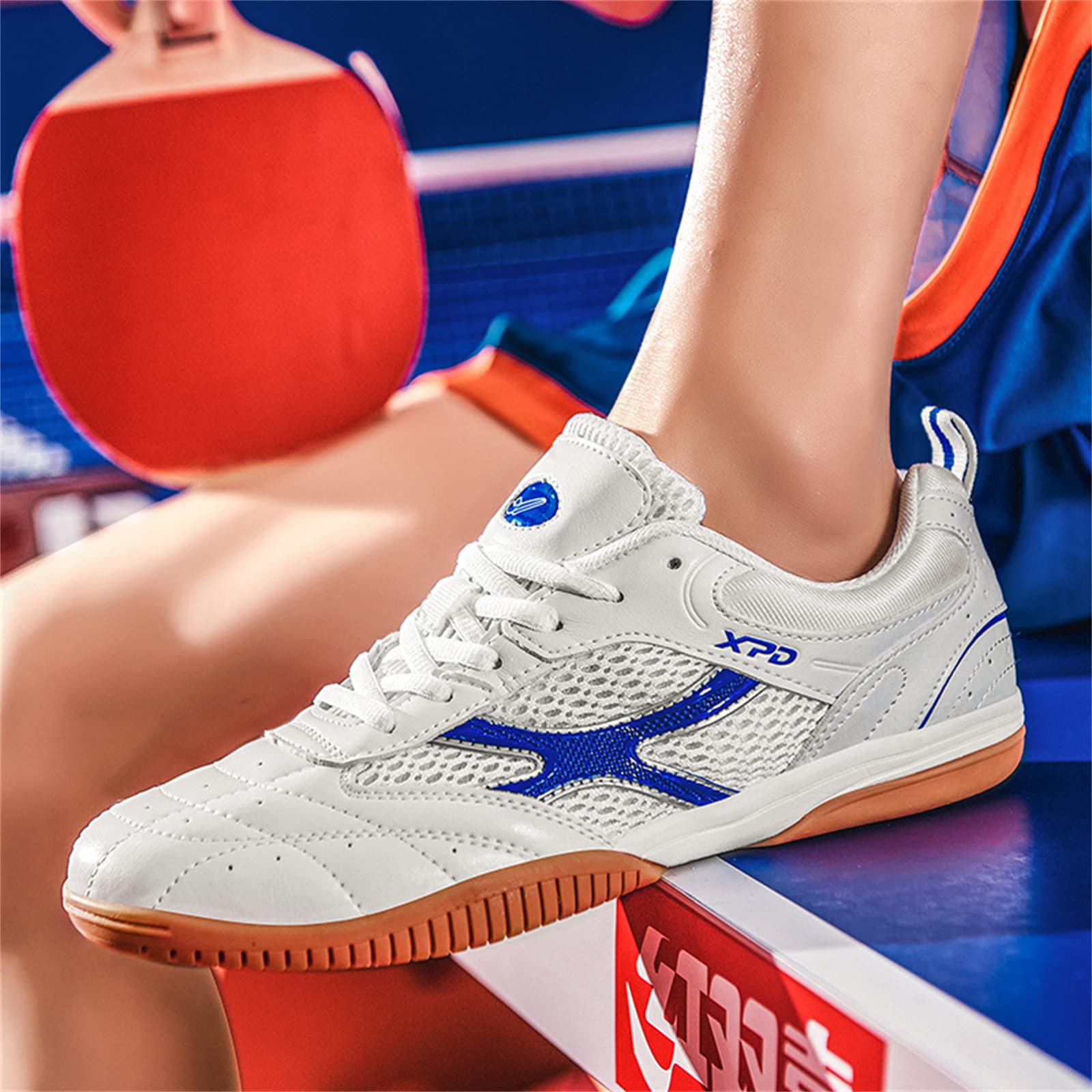 Zapatos De Tenis De Mesa para Hombre Y Mujer Zapatillas De Interior Antideslizantes Ligeras Transpirables para Niños Y Adultos