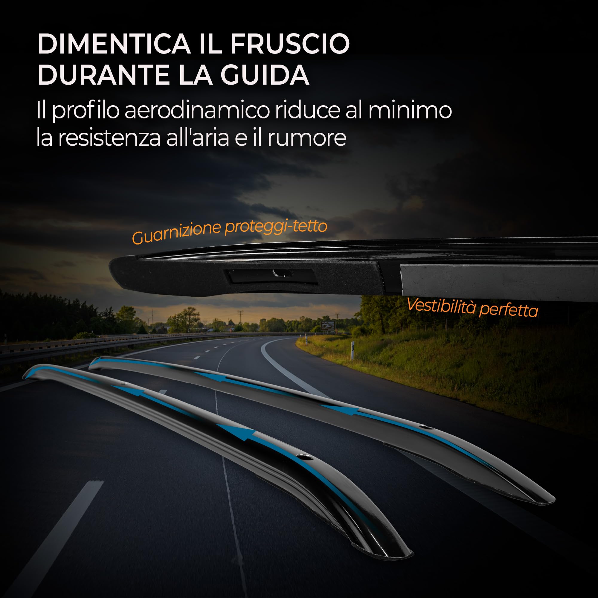 CHROMEMASTER | Barre Portatutto Integrate Compatibili con Fiat Doblò L1 Standard CORTO 2022+; Installa Sulle Barre Un Portapacchi, Box Da Tetto O Cestello Da Tetto | Installazione Semplice e Veloce