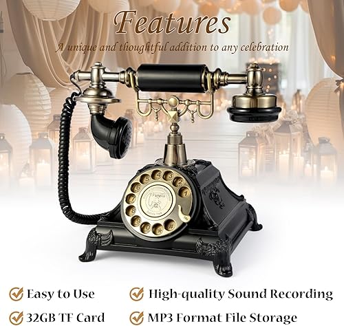 Miniatura 2 de Libro de invitados de audio, teléfono de boda, registro de audio, mensajes de audio personalizados, alternativas de libro de visitas, teléfono