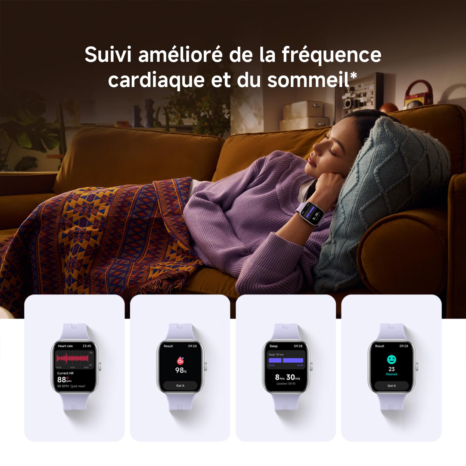 XIAOMI Redmi Watch 5-Montre Connectée, Suivi du Sport et Fitness, Ecran AMOLED 53mm, jusqu'à 24 Jours d'autonomie, 150+ Modes de Sport, Surveillance de la fréquence Cardiaque, Suivi du Sommeil, Noir