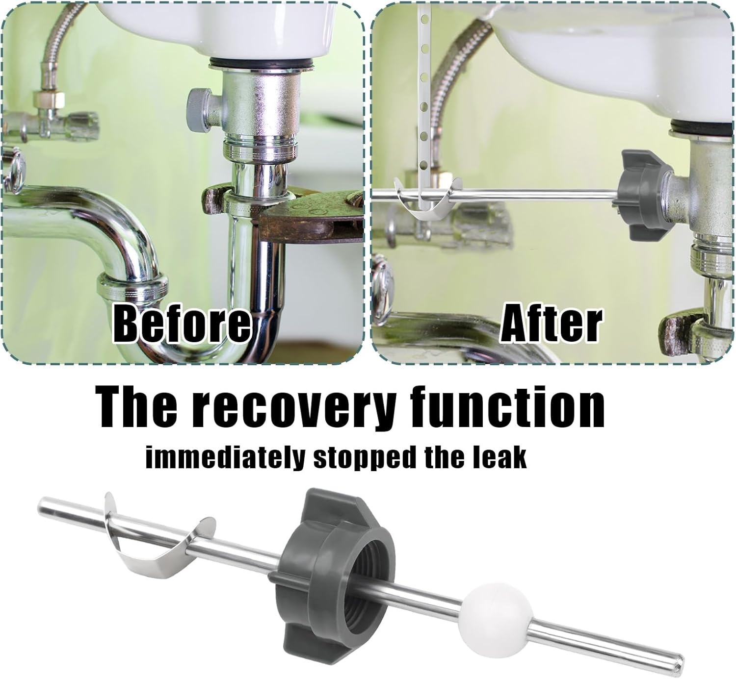 2pcs Bathroom Sink Stopper Replacement, Lavatory Pop up Center Piece Assembly with Pivot Rod Compatible with Price Pfister & Other Popular Brands for Models PS2673 PS469 PSB327 (Gray)