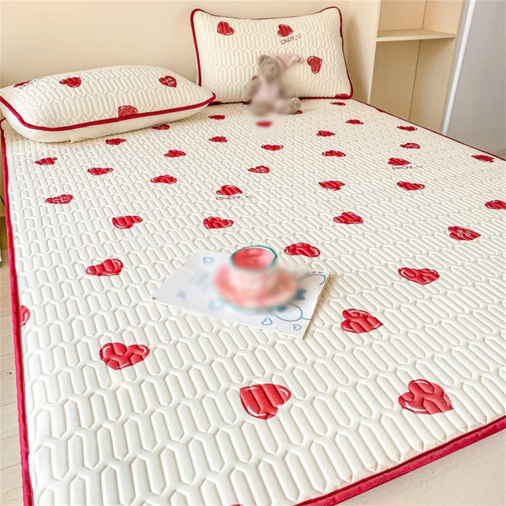 Printed Cool Feeling Mat Three-piece Bed Hat Sheets Cover Cute Wind Sweet image 2