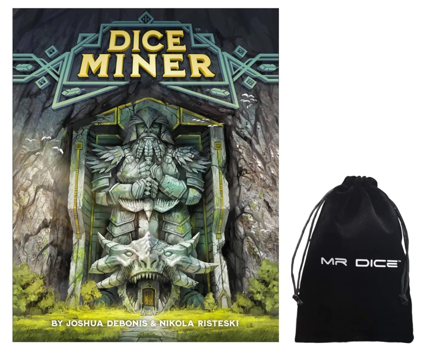 My Pet Elephant Dice Miner Card Board Game Bundle with Drawstring Bag