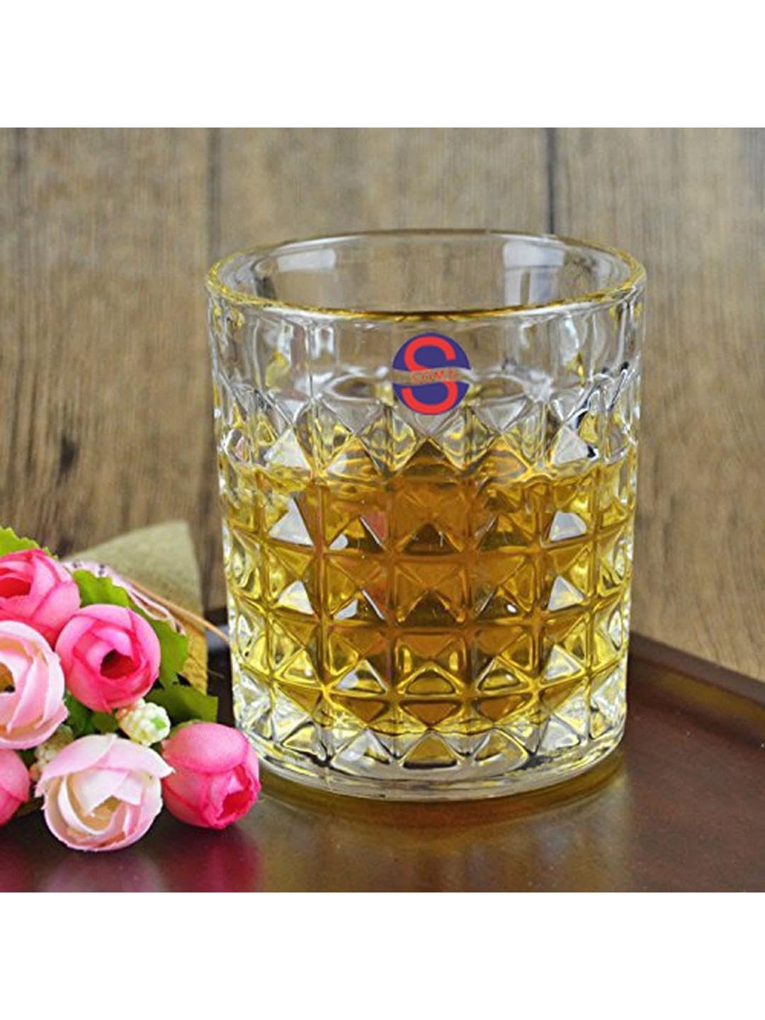AFAST Party Perfect Glasses for Water, Juice, Cocktails, Smoothies and Other Drinking Beverages, Glass, Clear, Pack of 6, 7.5 X 7.5 X 8.5 CM 1