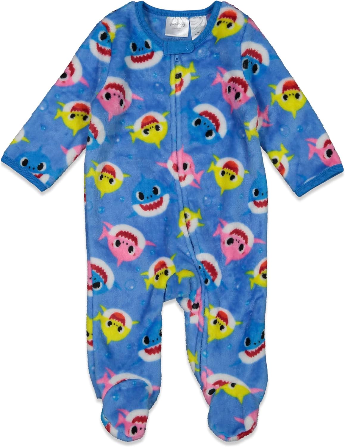 Pinkfong Baby Shark Fleece Zip-Up Long Sleeve Sleep N' Play Coverall