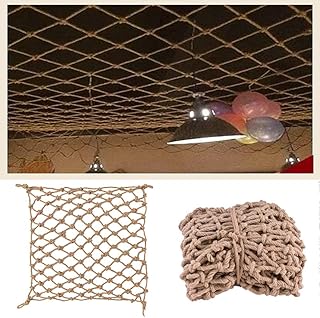 Outdoor Mesh Rope Climbing Netting Heavy Duty 1×5m Decorative Jute Hemp, Child Balcony Stair Protection Fence Railing Isolation (6mm/8mm, 6cm/8cm/10cm/12cm/15cm, Customizable) Safety Net for Kids