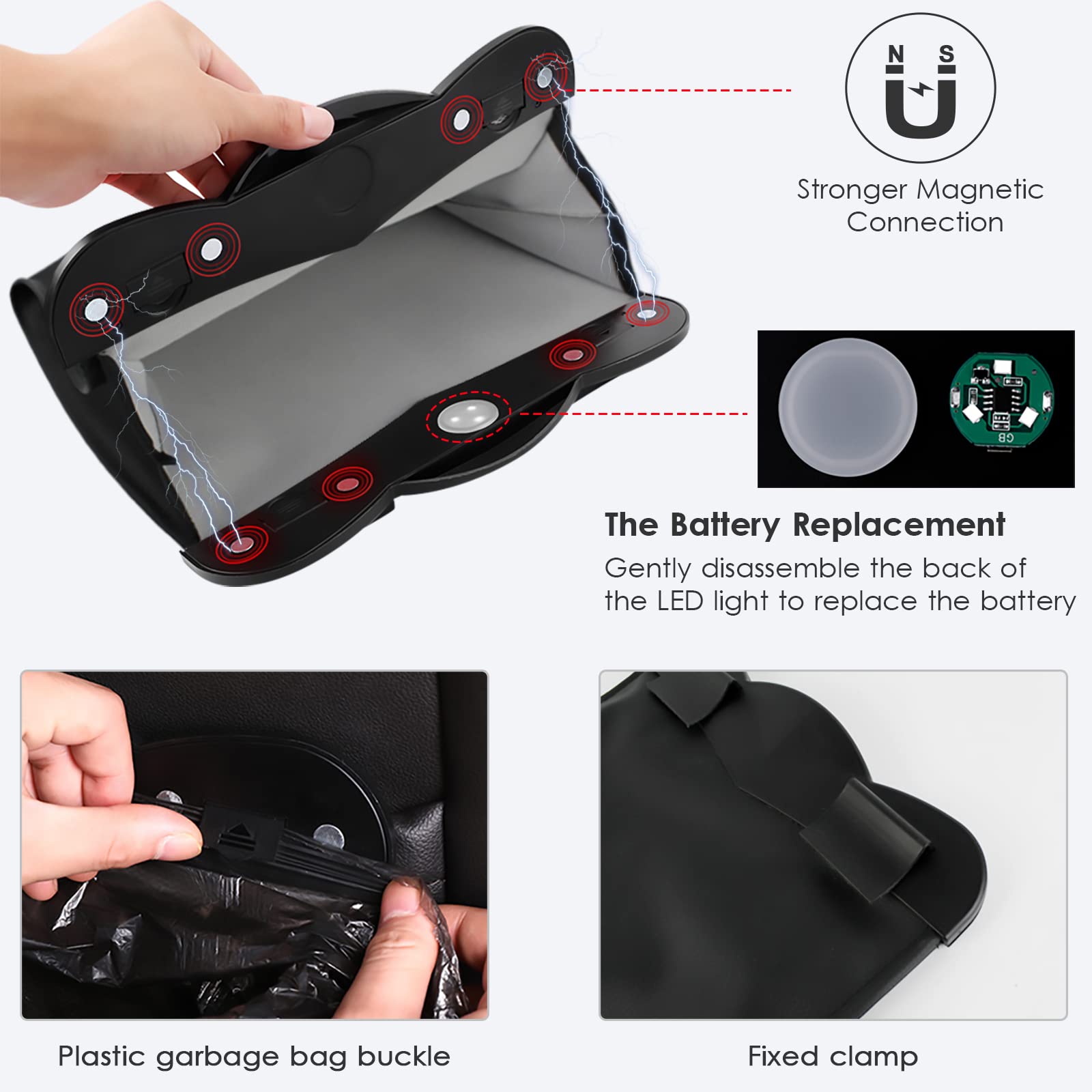 Farmogo Tesla Model 3 Model Y Trash Can Back Seat Garbage Bin Hanging