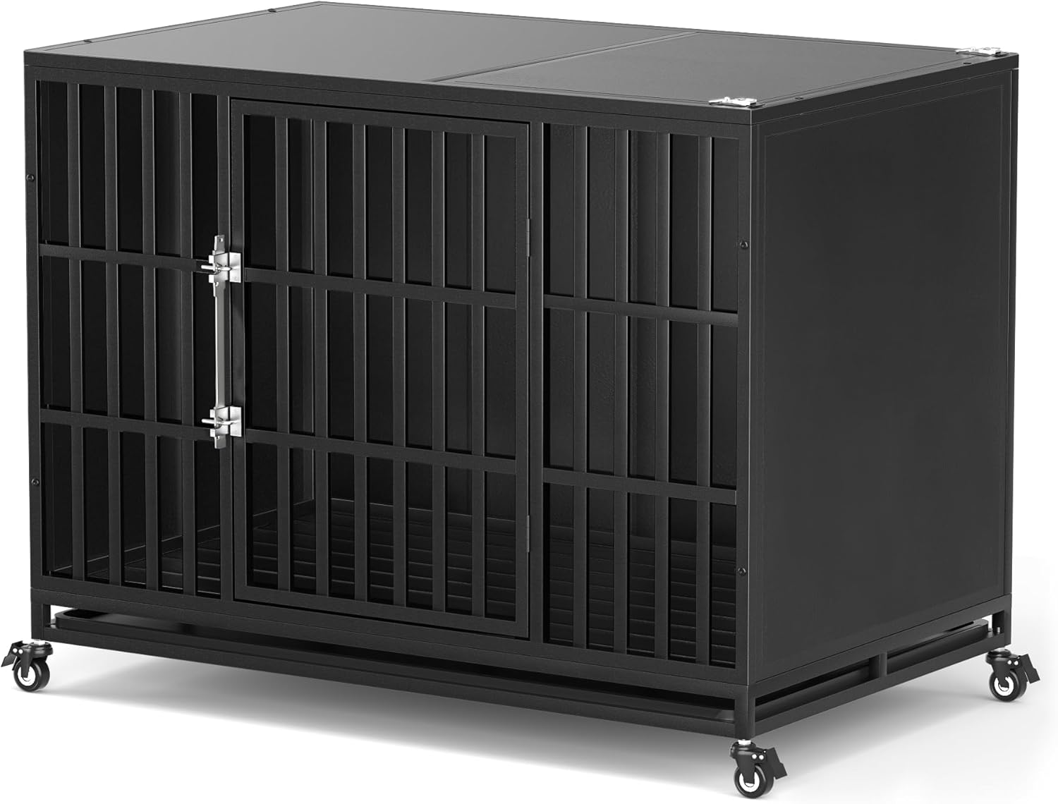 REXWELTEN 48 inch Heavy Duty Dog Crate with SelfLocking