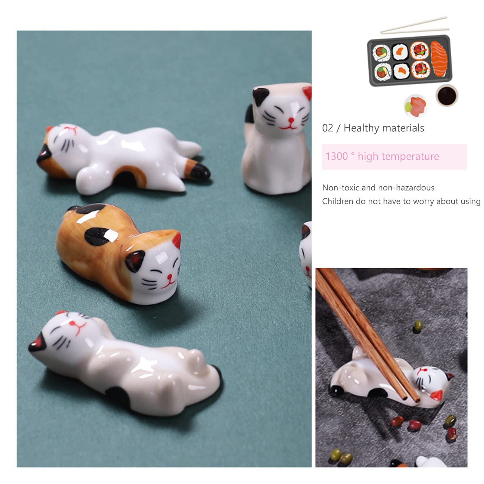 Essstäbchen-Set Mit Panda-Haltern – 4 Paar Schwarze Stäbchen, 24 Cm, Rutschfest, In Geschenkbox