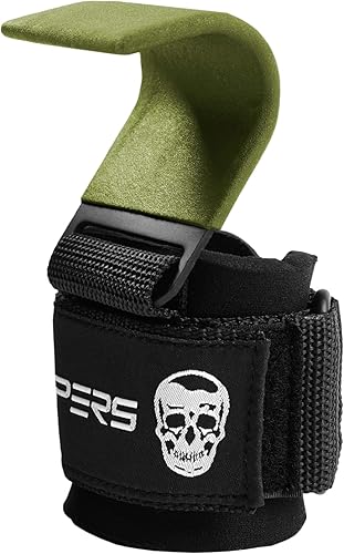 Miniatura 2 de Gymreapers Weight Lifting Hooks (Pair), Heavy Duty Power Wrist Straps Hand Grip Support For Deadlifts, Pull Ups, Shrugs - Gym Gloves For Men and