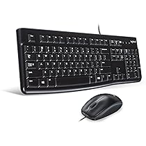 Logitech MK120 Combo Tastiera e Mouse con Filo per Windows, Layout Tedesco QWERTZ – Nero