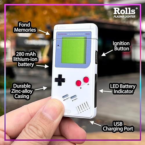 Miniatura 2 de Rolls Plasma Lighter - Encendedor eléctrico Rolls, recargable por USB, retro, encendedores geniales, encendedor de arco electrónico resistente al