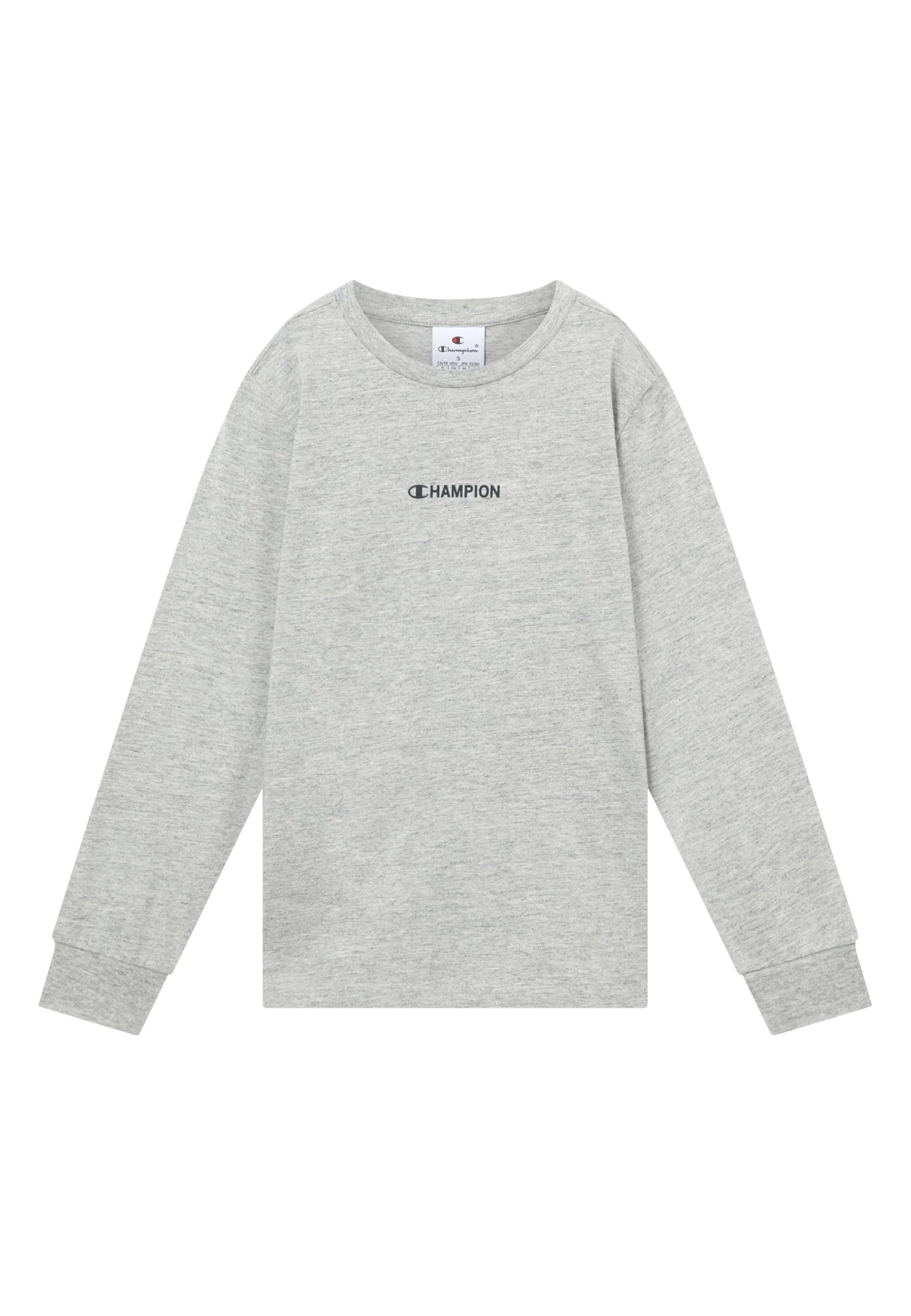 Champion Boys' Long Sleeve T-Shirt, Crewneck, 100% Cotton Organic Jersey, with Graphic Logo, Relax fit