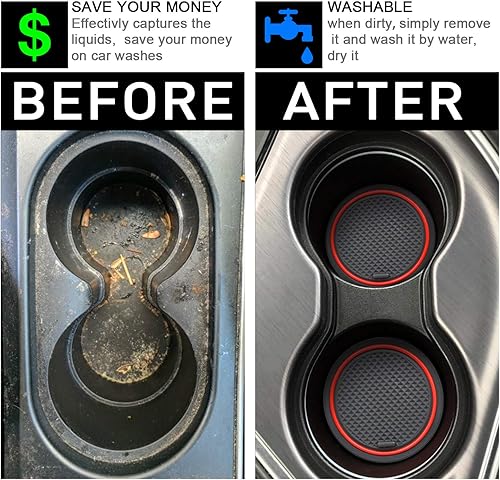 Miniatura 5 de SENSHINE Inserto de portavasos para Subaru Crosstrek Accesorios 2024 Impreza 2024 Accesorios 2024 Forro de consola central, bolsillo de puerta,