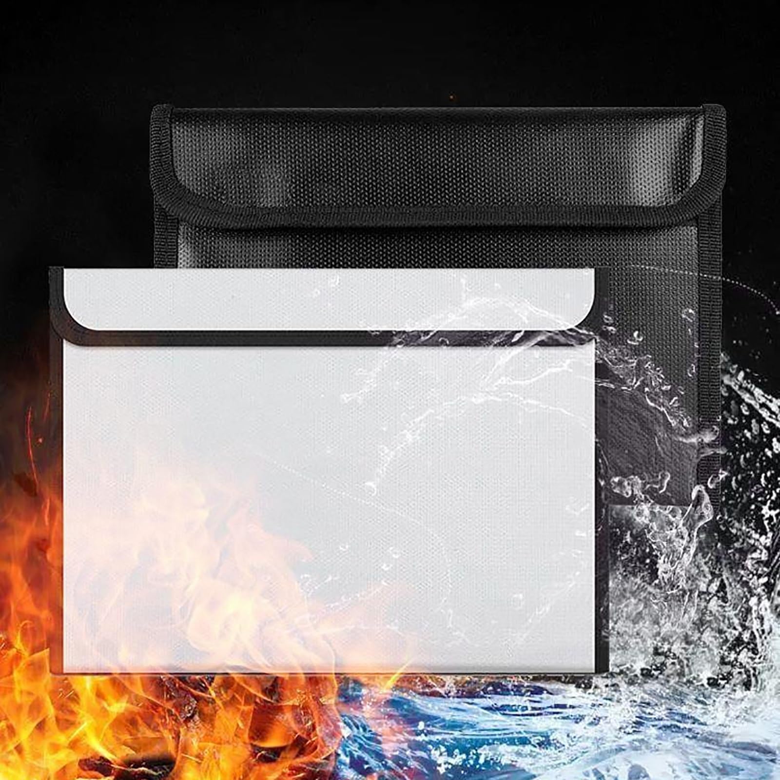 Borsa per Documenti Ignifuga e Impermeabile Porta Libretto Moto Portadocumenti Barca Impermeabile Porta Documenti per Passaporto Denaro Documenti Viaggio(A,30 * 20 * 5CM)