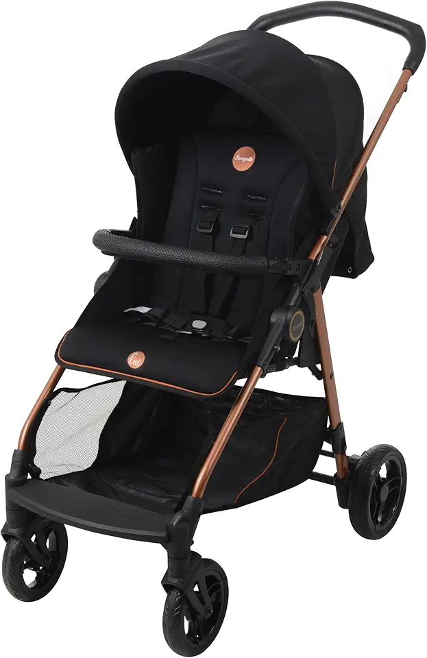 Carrinho de Bebê Lui-Preto Cobre até 15 Kg Preto Burigotto