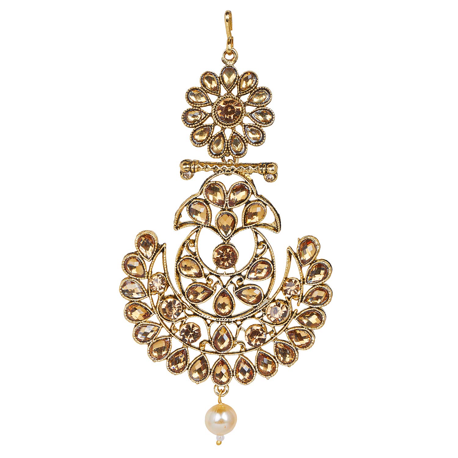 See full amazon price history chart for Shining Jewel 22K Gold Plated Traditional Passa/Mang Tikka With CZ, LCT Crystals,Kundan & Pearls for Women (SJ_5028) Shining Jewel 22K Gold Plated Traditional Passa/Mang Tikka With CZ, LCT Crystals,Kundan & Pearls for Women (SJ_5028) (B082YBTS7J) Amazon Price History, Amazon Price Tracker