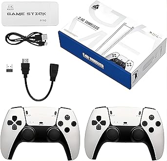 Play Zone Retro RetroRevive Pro Gaming Console | 64GB Game Stick with 20000+ Classic Games | Dual Wireless Controllers | 4K HDMI Output | HD Sound | Plug & Play for Smart TV, PC, Laptop, Projector - image, photos