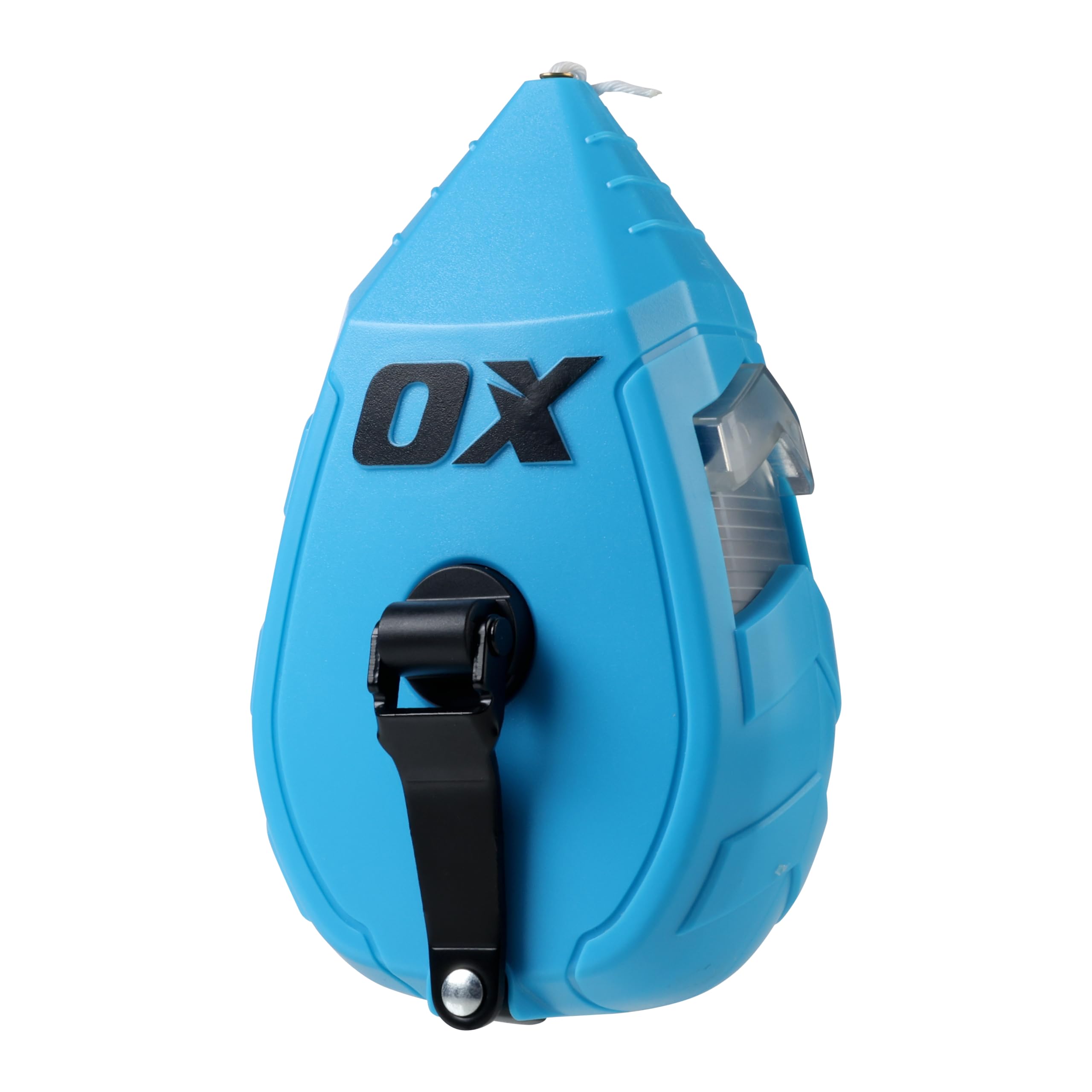 OX Contractor 30m/100'' Aluminium Chalk Reel, Extra Bold Fine Line (Not Including Powder), 1:1 Gear Ratio for Faster Rewind, ABS Plastic Case, Transparent Chalk Window for Monitoring, OX-T630502