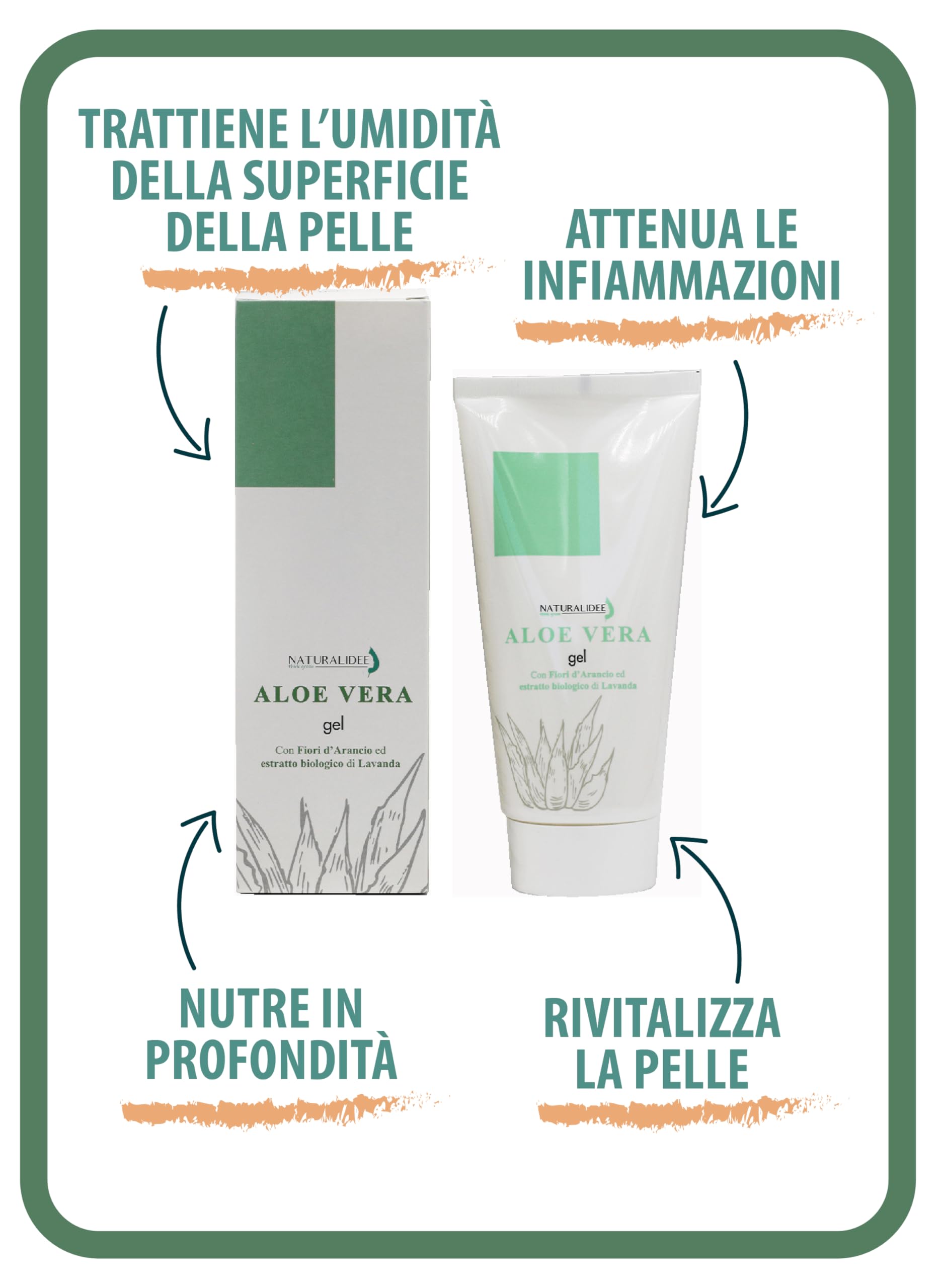 Aloe Vera Gel | Pelle Idratata e Lenitiva | Agente Protettivo per Pelle Sana e Radiosa | Formula Potente