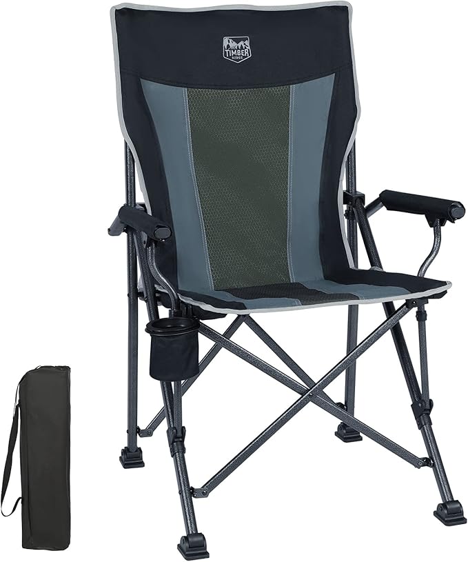 Timber Ridge Folding Camping Chair High Back Camping Chairs Adults
