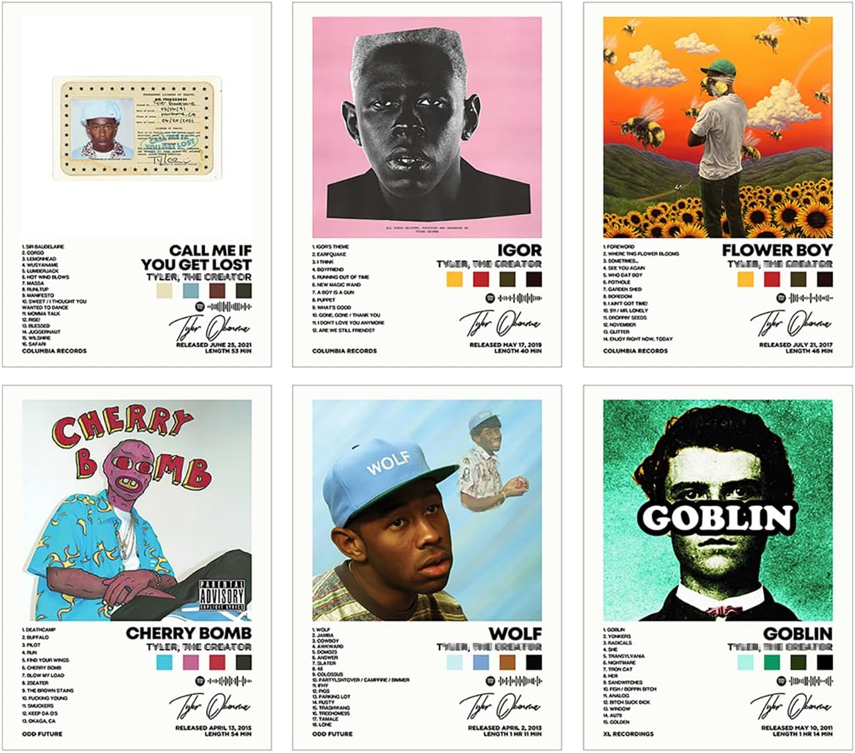 Amazon.com: Tyler Poster Creator Album Cover Signed Limited Poster ...