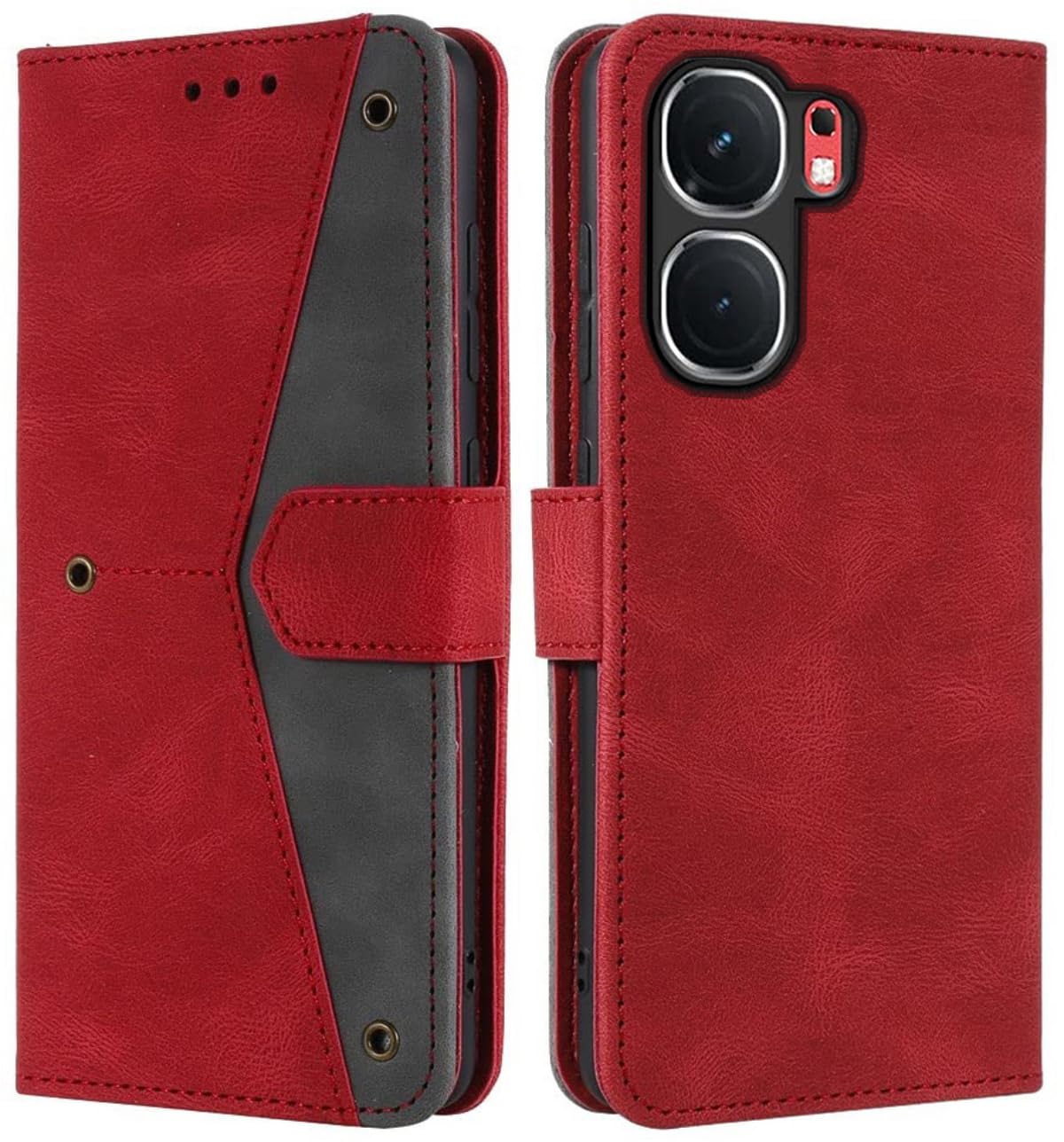 GoldKart Flip Back Cover Case for iQOO Neo 9 Pro 5G | Dual-Color Leather Finish | Inbuilt Stand & Pockets | Flip Cover for iQOO Neo 9 Pro 5G (Faux Leather, Red) (B0CZJNLJ4C) Amazon Price History, Amazon Price Tracker