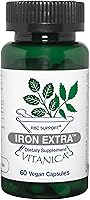 Vista 1 de Vitanica Iron Extra, suplemento de hierro de absorción mejorada con vitamina C 500 mg, metilfolato 400mcg, vitamina B12 500mcg, calcio, muelle