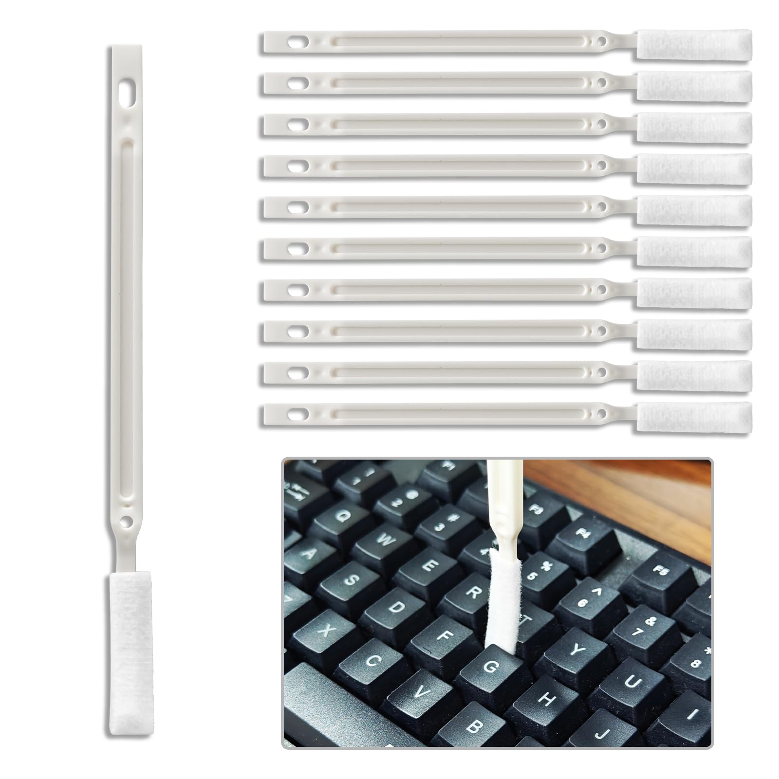 DXTECHPRO エアコン 掃除 ブラシ 隙間ブラシ 隙間掃除 ファン隙間に入る 掃除道具 トイレ掃除 キッチン掃除 水回り掃除 空気清浄機掃除 掃除道具 水筒 トイレ掃除 30本入 ホワイト