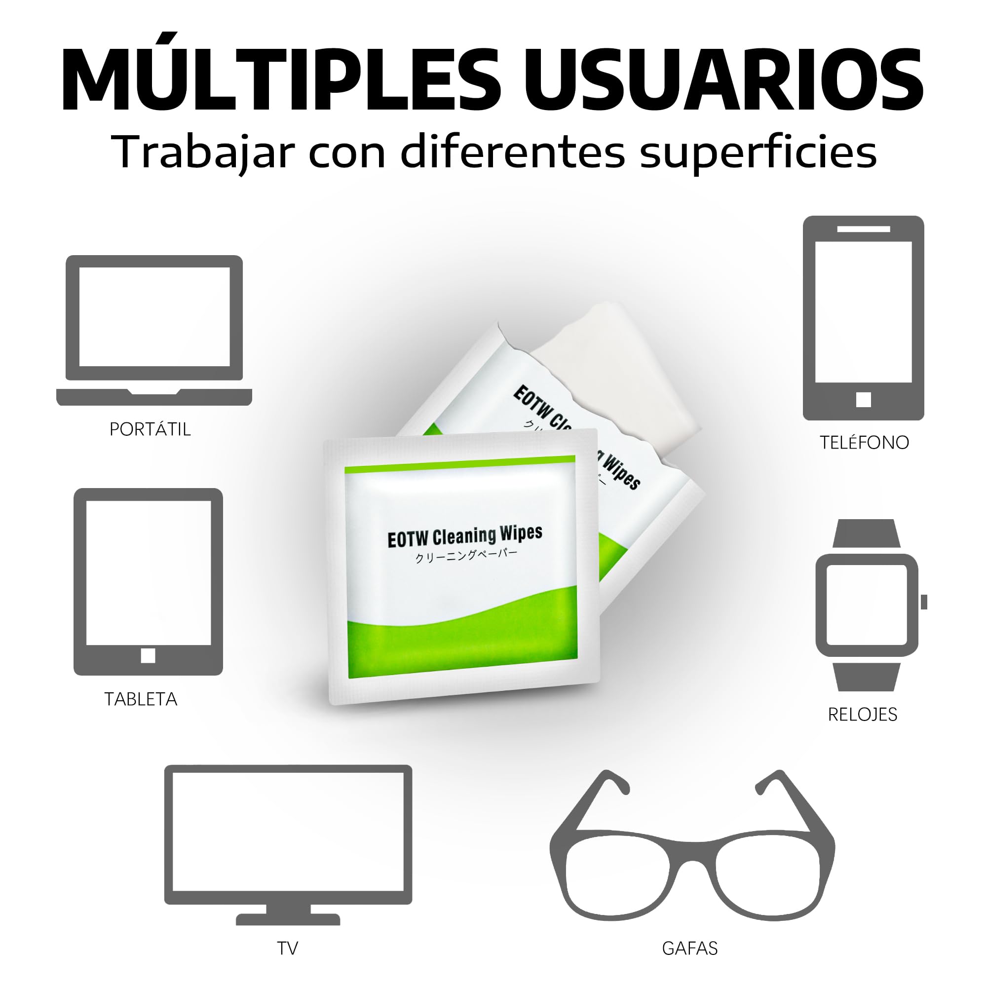 EOTW Toallitas Limpia Gafas,240 Toallitas Limpiador para Gafas, Pantallas, Lentes, Smartphones, Cámaras, Dispositivos ópticos y Electrónico
