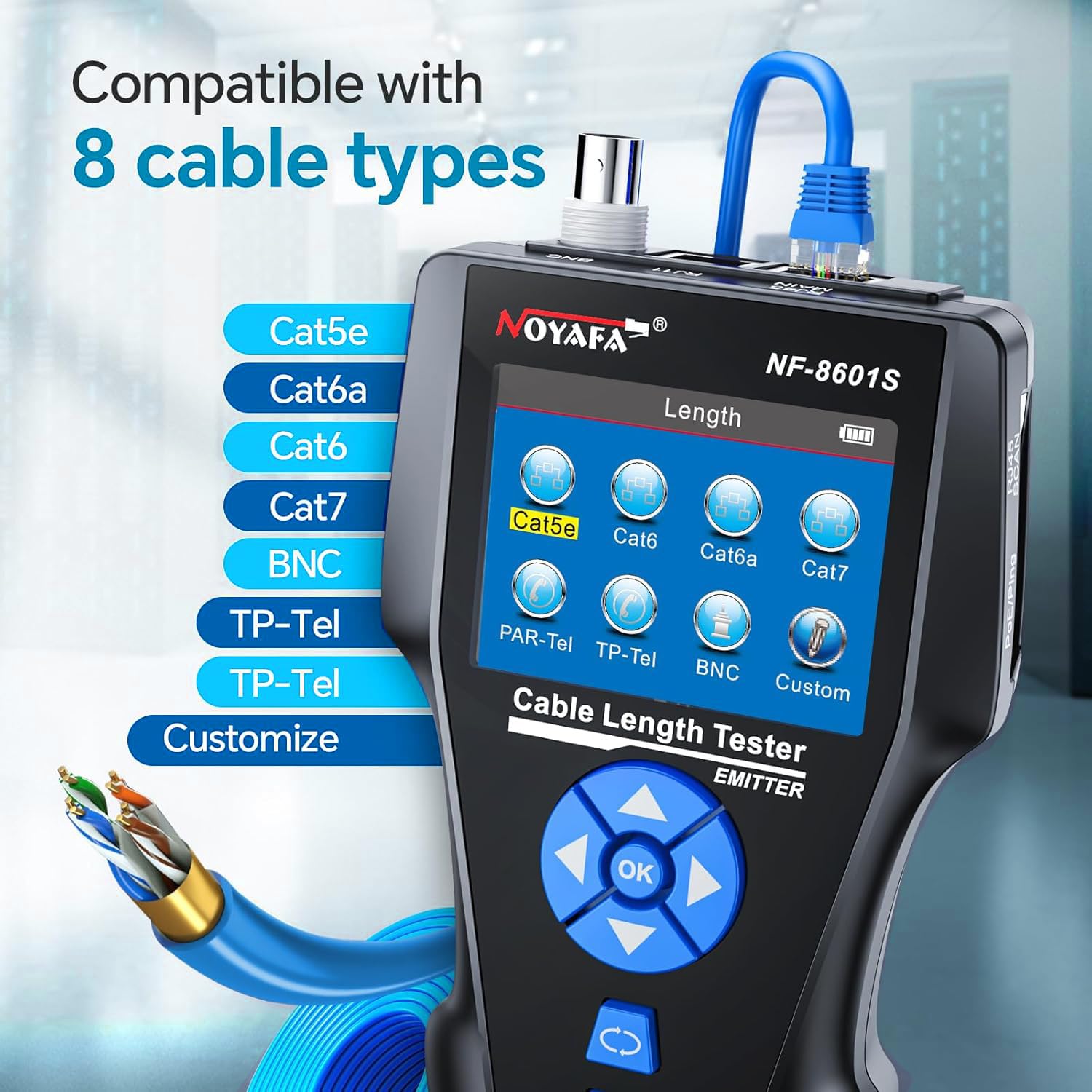 Amazon.co.jp: NOYAFA NF-8601S ネットワークケーブルテスター RJ45