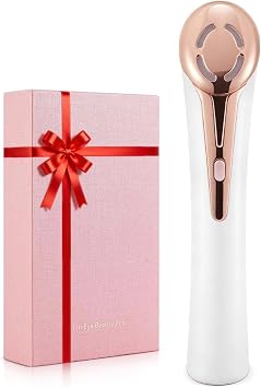 3-in-1 Eye Beauty Device - Red & Blue Light Therapy with Constant Warmth and Vibration Massage, Enhances Eye Cream Absorption, Reduces Dark Circles and Fine Lines - Eye Beauty Device White
