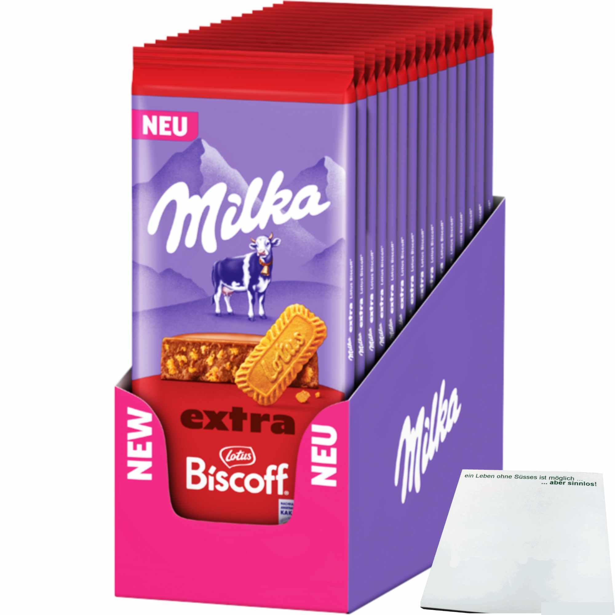usy Bundle für Milka Extra Biscoff Lotus (15x190g) Tafel VPE + usy Block