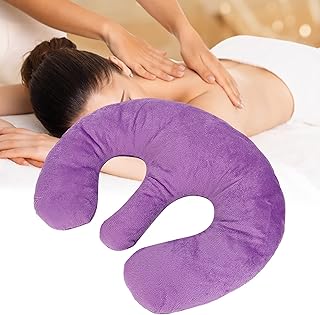 SPA travesseiro de massagem travesseiro de peito almofada de peito macio almofada de peito de salão de beleza travesseiro de apoio de cabeça almofada de massagem travesseiro de peito para cuidados com a pele de salão (violeta)