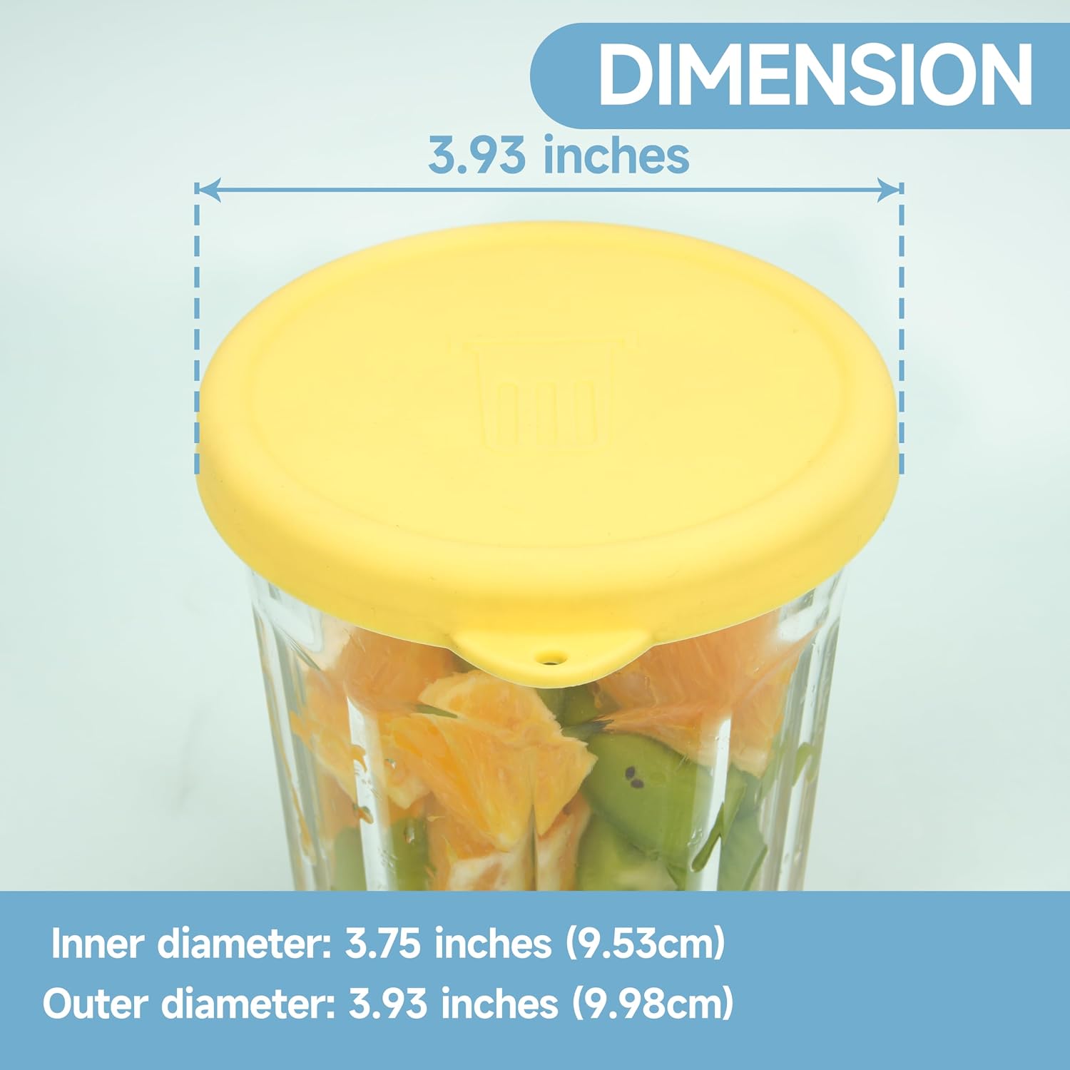 4 Pack Silicone Lids for Luminarc Working Glass, BPA Free Covers Fit 14 Ounce Dof & 21 Ounce Dof & 23.25 Ounce Coolers丨Only Fit Jars That Measure 3.75" (9.5cm) Outside Diameter