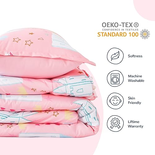 Miniatura 7 de SLEEP ZONE - Juego de edredón de 3 piezas tamaño matrimonialQueen para niños, estampado suave, para todas las temporadas, no se decolora, lavar a