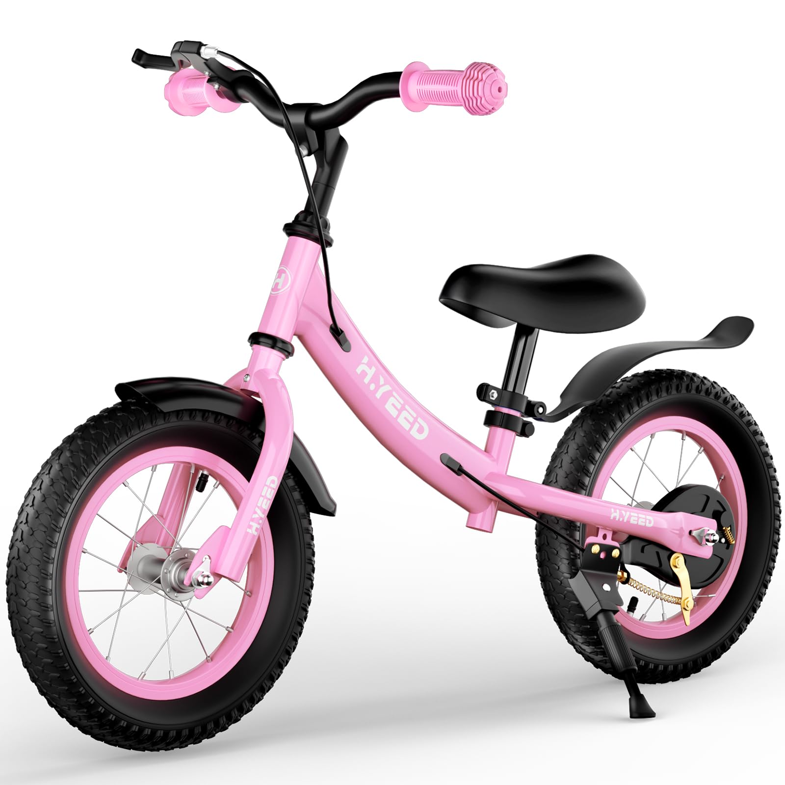 H.yeed 12 inch Kids Balance Bike with Handbrake for 2-6 Years Boys Girls