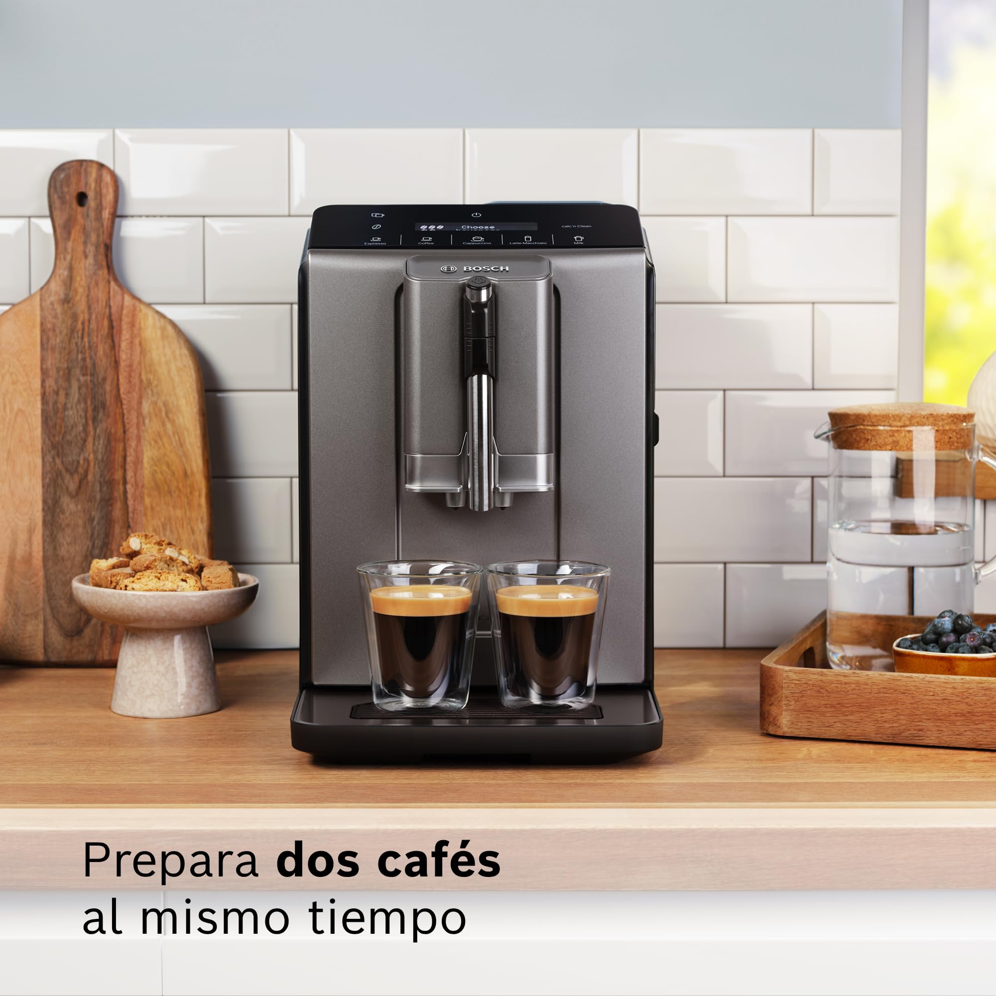 Bosch, Cafetera Superautomática, 6 Niveles Intensidad, Acero, TIE20504