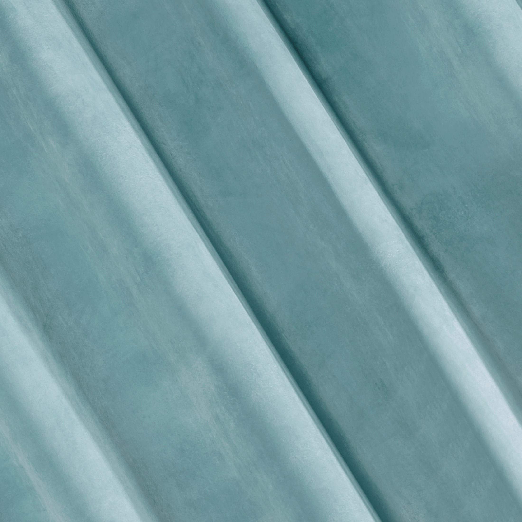 Eurofirany Ria Cortina Opaca Terciopelo con Ojales - 1 Unidad, Panel, Suave, Clásico, Elegante, Salón, Dormitorio, Gruesa 290 g/m², 140x250 cm, Azul Marino