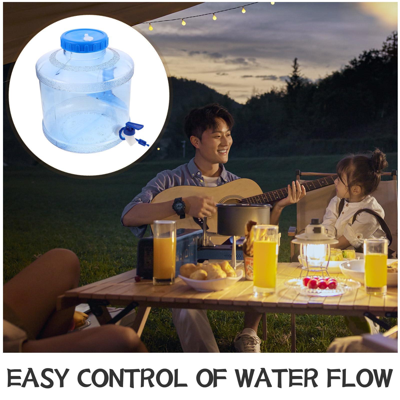 Wasserbehälter Camping 7, 5 L Pp mit Griff für Picknick und Zuhause