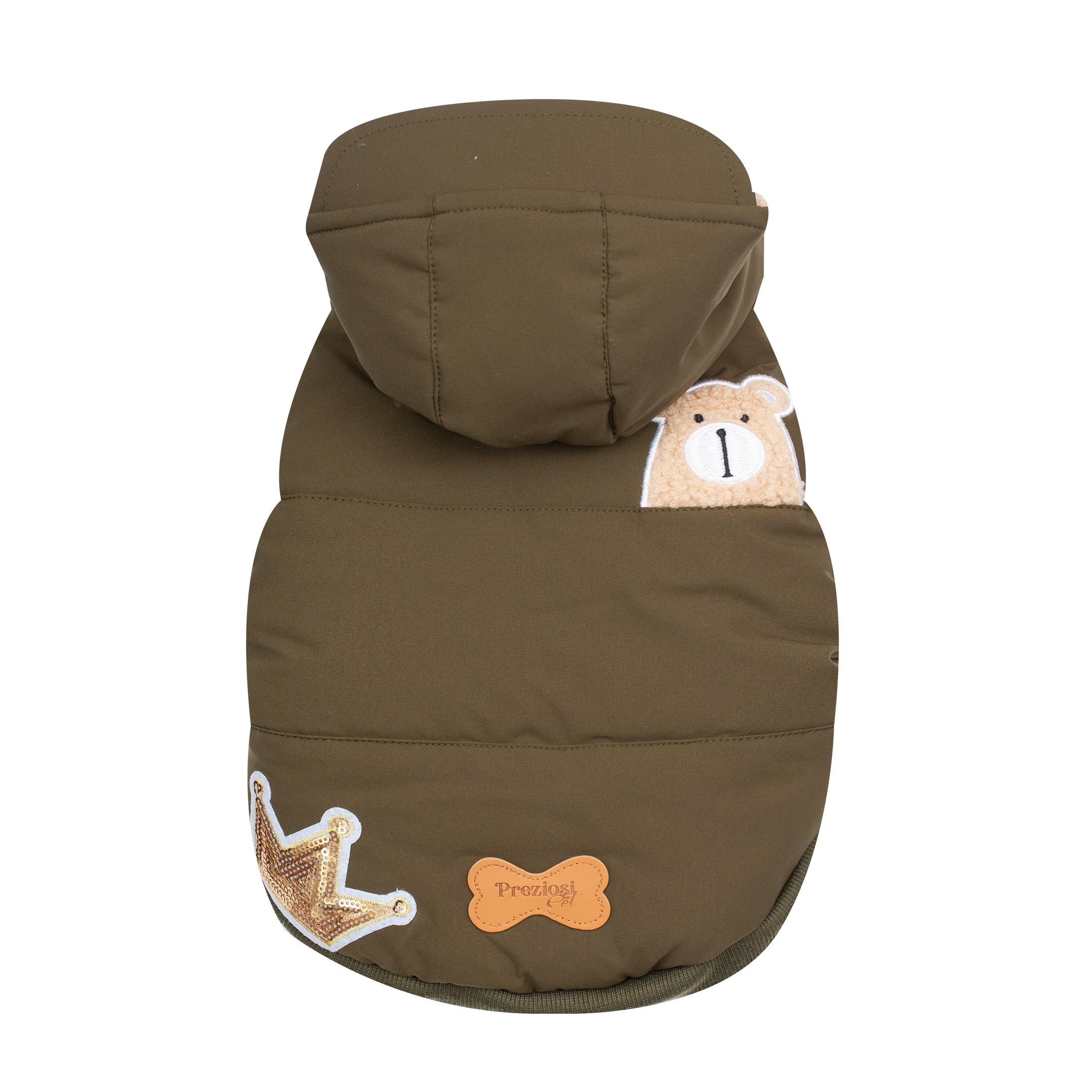Preziosi Pet, Warm Padded Jacket for Dogs Comfort Jacket Size Small 30 cm, Adjustable Clip Closure