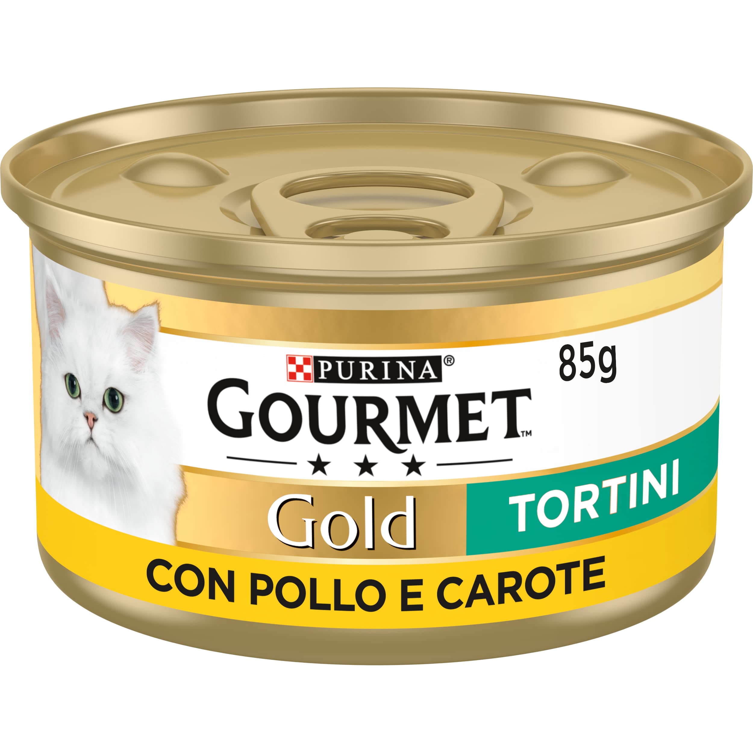 GOURMET Gold Cibo Umido per Gatti Adulti Tortini con Pollo e Carote 24 Lattine da 85g