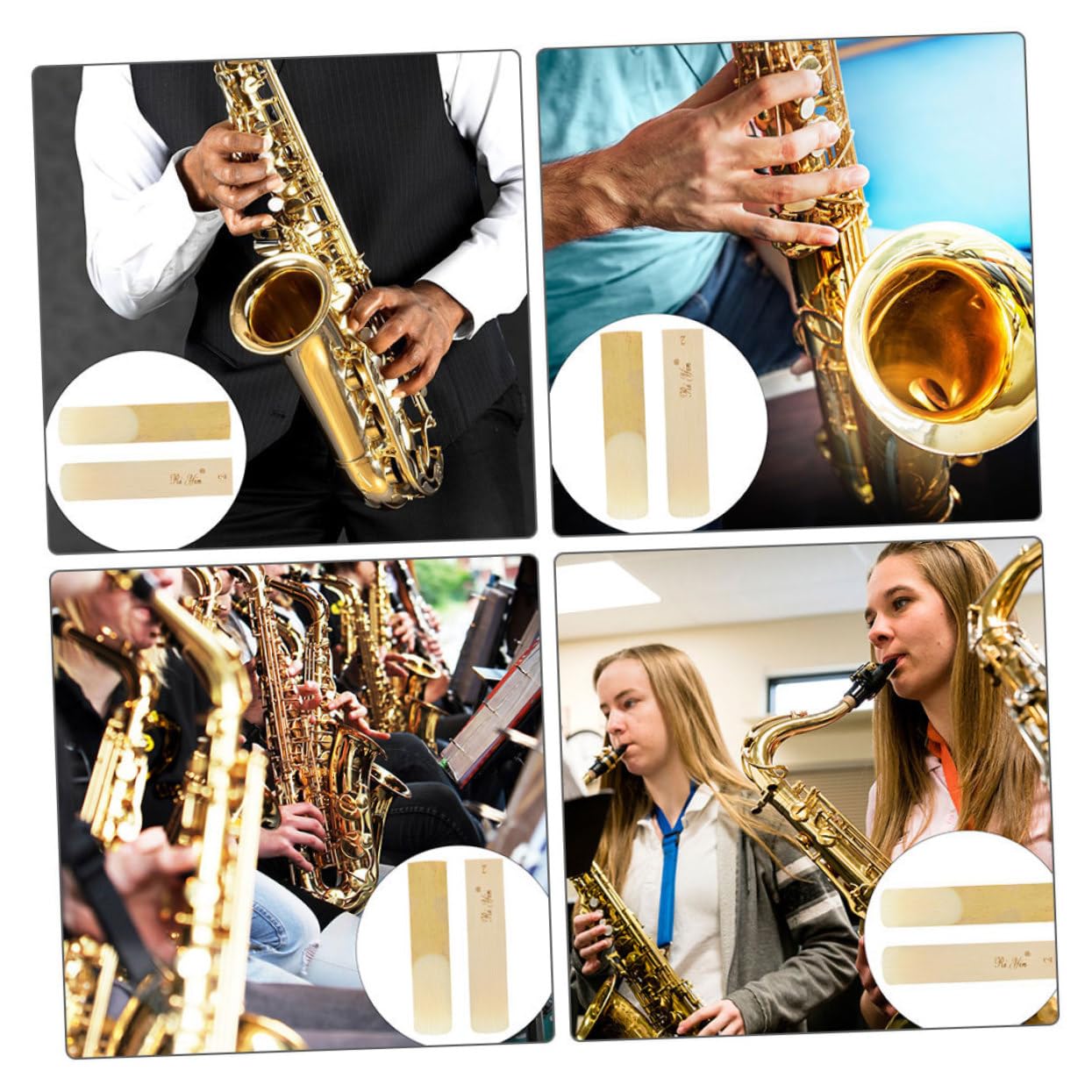 VICASKY 60piezas Reeds De Saxofón Tenor Reemplazo De Para Saxofón Accesorios De Instrumento Musical Dureza Compatible Varios Estilos y Géneros