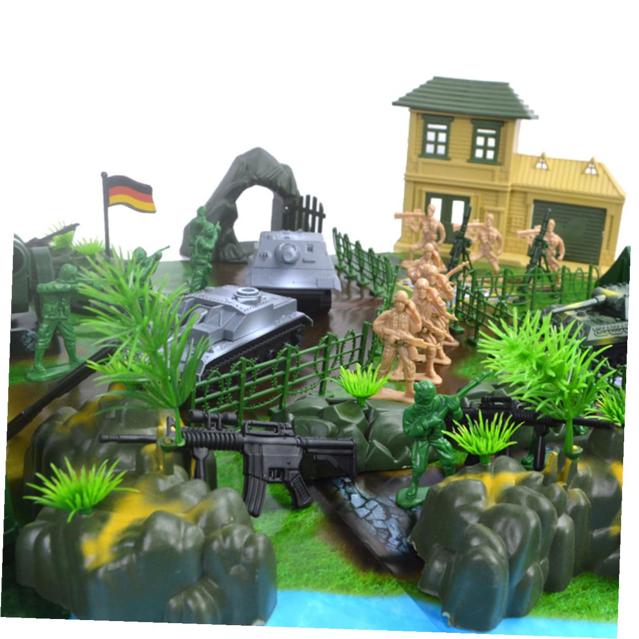 Juego de Modelos Militares de 130 Piezas de Plástico para Simulación