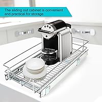 Vista 7 de Organizador de Gabinete Extraíble de 17" de Ancho X 17" de Profundidad, Cajones Deslizantes para Organizadores de Cocina y Almacenamiento, Cajones